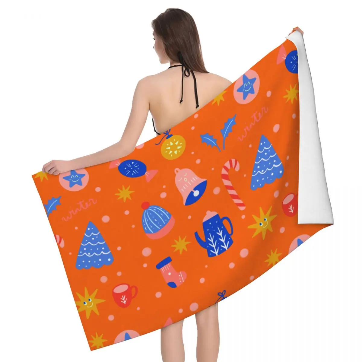

Winter,christmas,home Beach Towels Pool Towels Large Sand Free Microfiber Beach Towels, Quick Dry Lightweight Bath Swim Towels