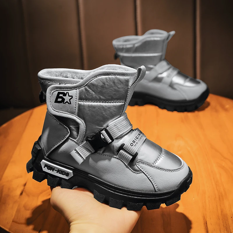 Children's Boots Boys' Shoes Girls' Shoescasual Shoes 2022 Winter Warm Snow Antiskid Running Sports and leisure shoes