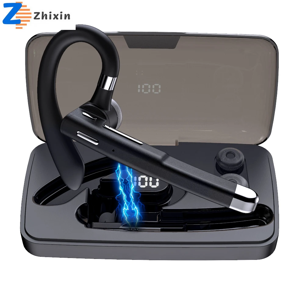 

Newest Bluetooth Handsfree Earphones Wireless Bussiness Headphone Noise Canceling Headset With Mic For Driver With Charging BOX