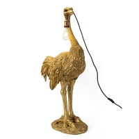 durable nordic golden resin high quality custom ostrich corner animal floor lamp