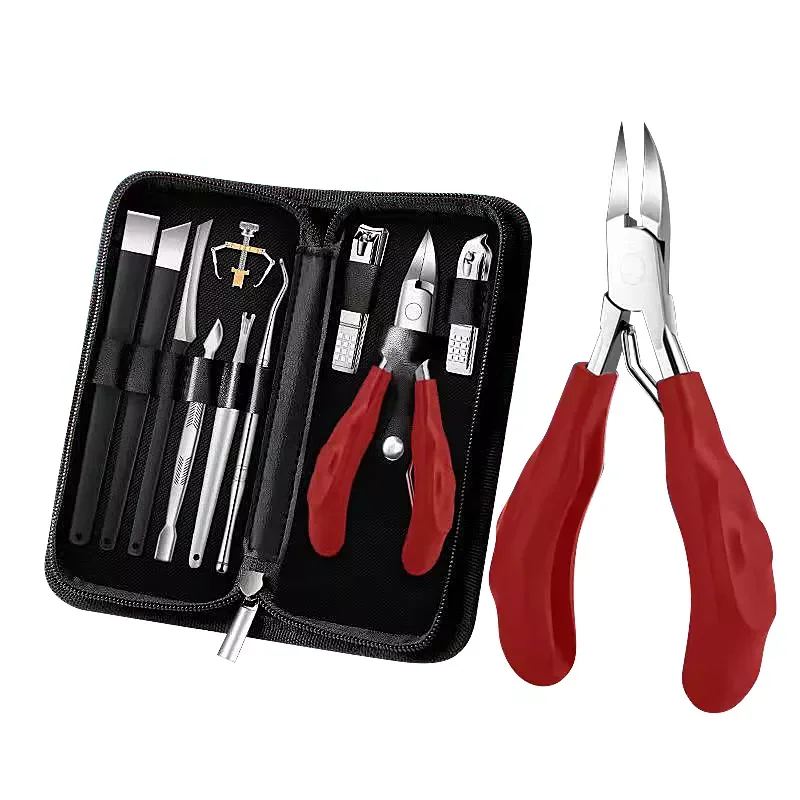 

Nail Clippers Kit For Thick Nails with Nail Clippers Toenail Lifter Cuticle Cutter For Ingrown Thick Hard Toe Nail Finger