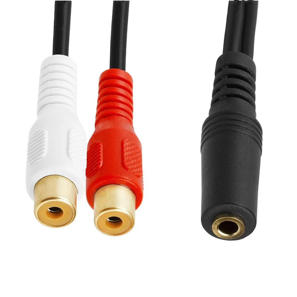 Разветвитель для стереокабеля 3 5 мм мама-Двойной RCA разъем на 2RCA аудио адаптер