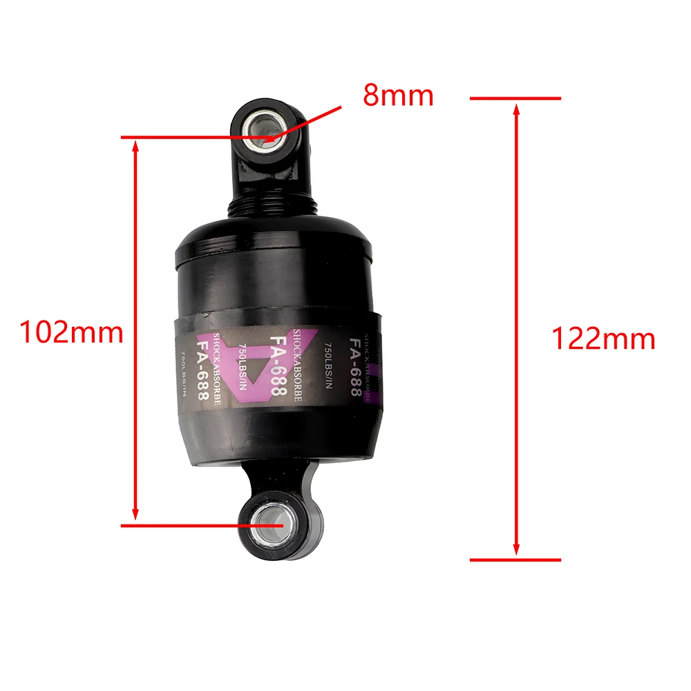 

rowerować pneumatyczne amortyzatory 100mm/125mm/150mm rower składany sprężyna MTB zawieszenie roweru tylny amortyzator