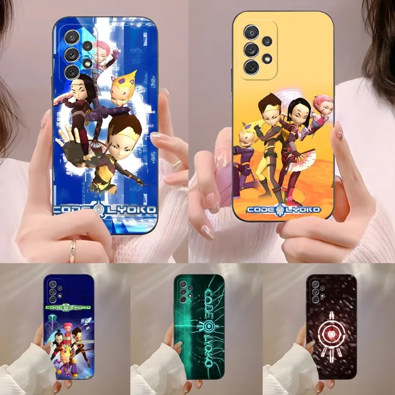 Чехол для телефона Lyoko с мультяшным кодом для Samsung Galaxy A10 A52 A21 A53 A31 A32 A23 A50 A33 A20 A13 A22 A73 A40 A70, задняя крышка