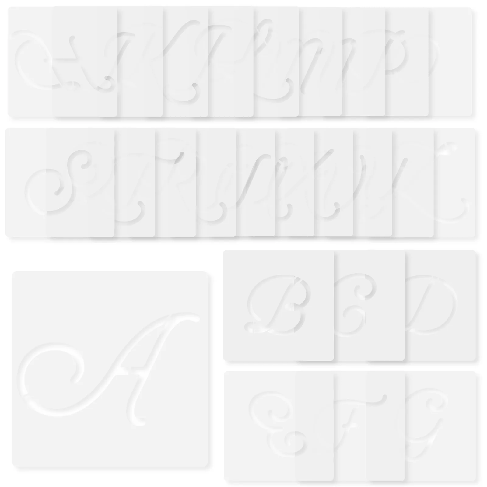 

Letter Cutout Template Wall Accessory Daily Use Plastic Stencilss Spray Small DIY Printing Delicate Household Plastic
