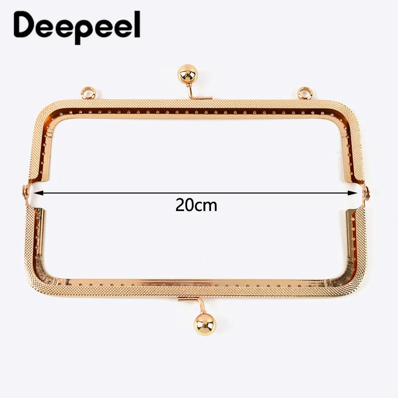 2/5pcs 20CM Square Bags Handle Embossed Purse Frame for Bag DIY Sewing Brackets Material Hardware Wallet Kiss Clasp Accessory | Багаж и