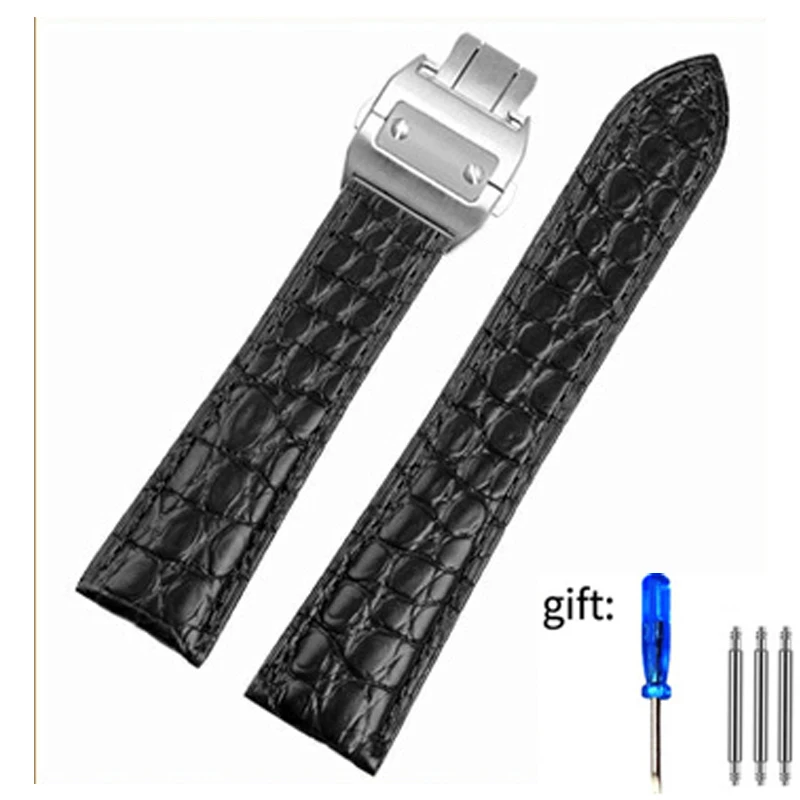 Watch accessories Band For cartier tank calibo London solo mechanical watch American crocodile leather Bracelet 20/22/23/24/25mm