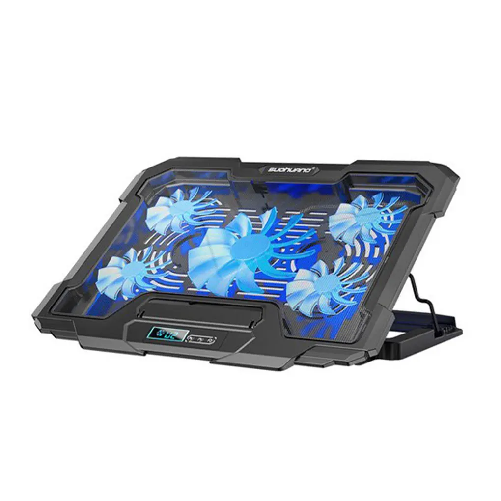 

Laptop Support With Silent Fans Holder Base Height Adjustable Space-Saving Powered Cooling Bracket Home School
