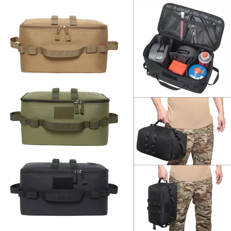 

Outdoor Camping Storage Bag Large Capacity Ground Nail Tool Bag Gas Canister Picnic Cookware Utensils Kit Organizers
