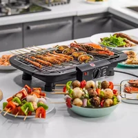 2022 2000W Electric BBQ Grill Smokeless Barbecue Machine Household Indoor Table Top Smokeless Tool 6th-gear Temperature  Adjusta