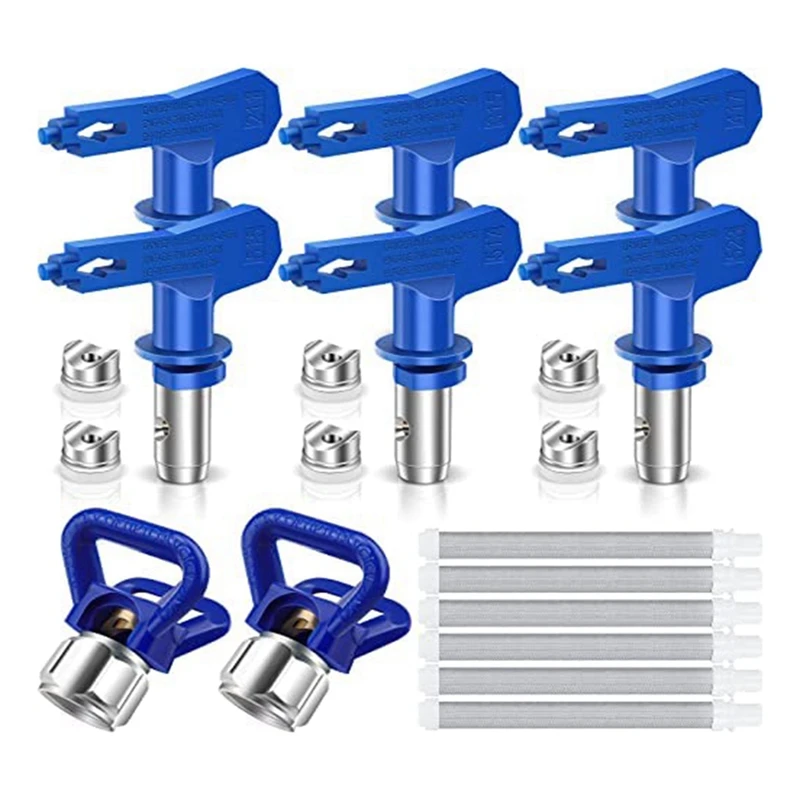 

Airless Paint Nozzles Set Reversible Airless Spray Paint Nozzle Paint Spray Filters Replace For Spray Paint Machine