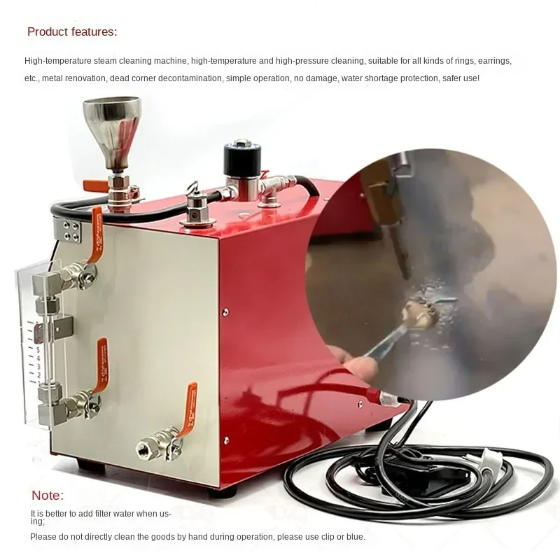 High-pressure high-temperature jewelry steam industrial cleaning machine silver electroplating decontamination