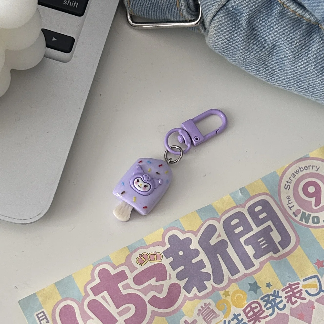 Брелок для ключей Mymelody Kuromi рюкзак мороженого брелок Hello Kitty подарок друзей