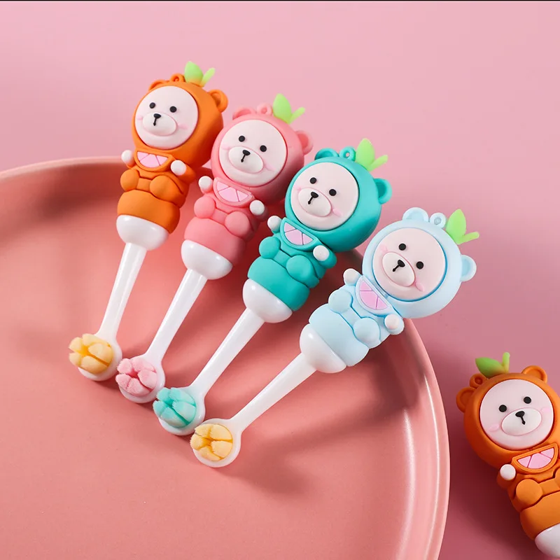 

1pc Cute Soft-bristled Toothbrush for Children Teeth Cartoon Bear Training Toothbrushes Baby Dental Care Tooth Brush 1-12Y