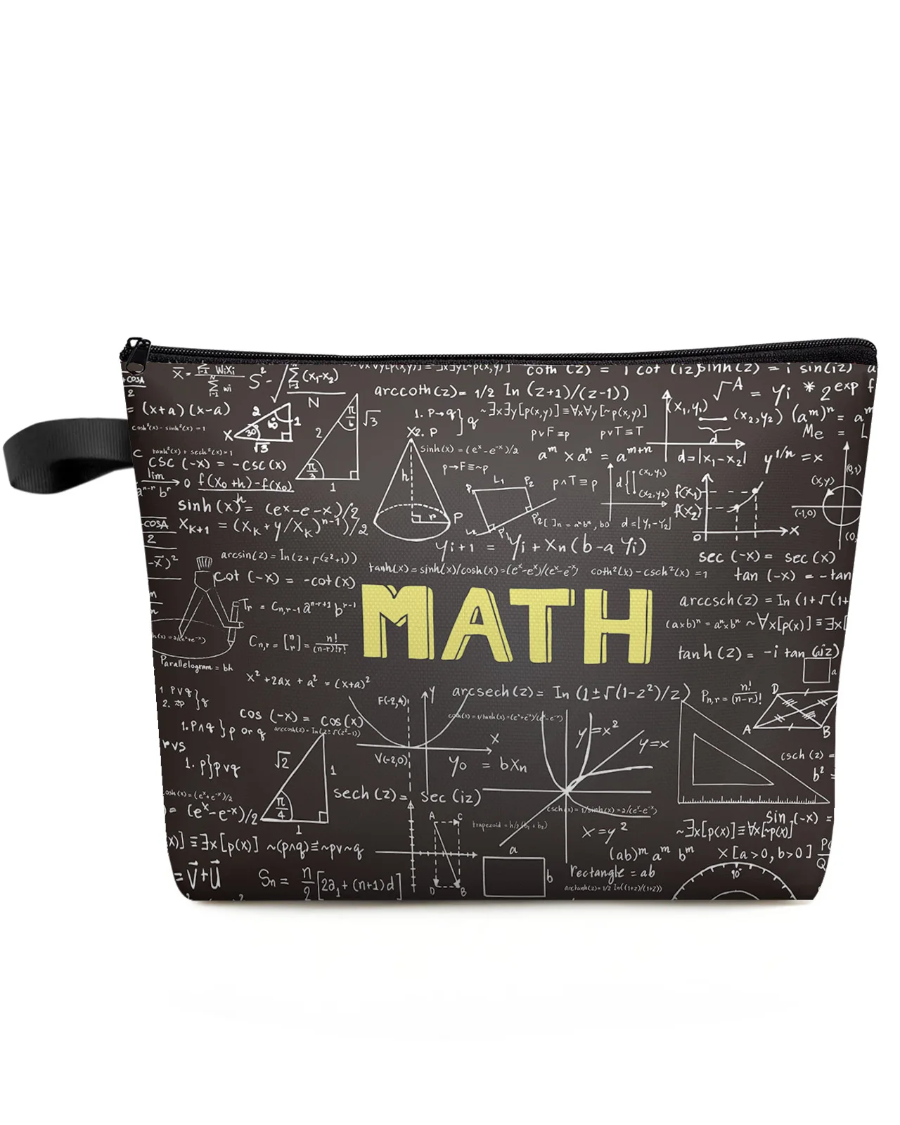 

Math Equation Blackboard Large Capacity Travel Cosmetic Bag Portable Makeup Storage Pouch Women Waterproof Pencil Case