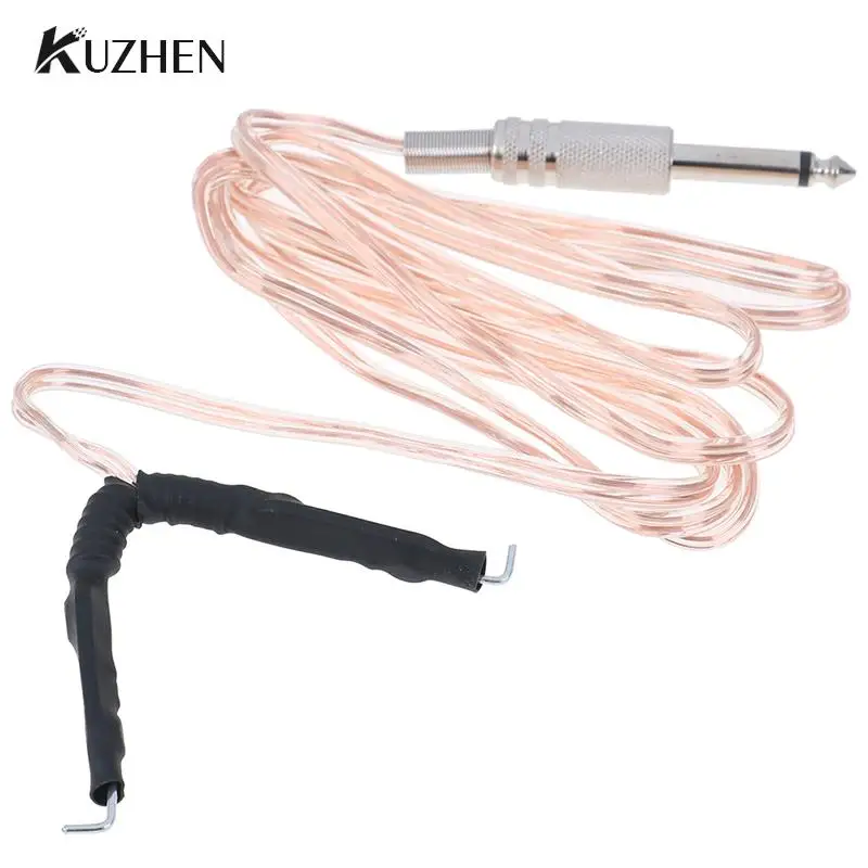 

1Pcs Professional Metal Head Transparent Microphone Clipcord Tattoo Hook Line For Machine Kit Switch Pedal Tattoo Power Supply