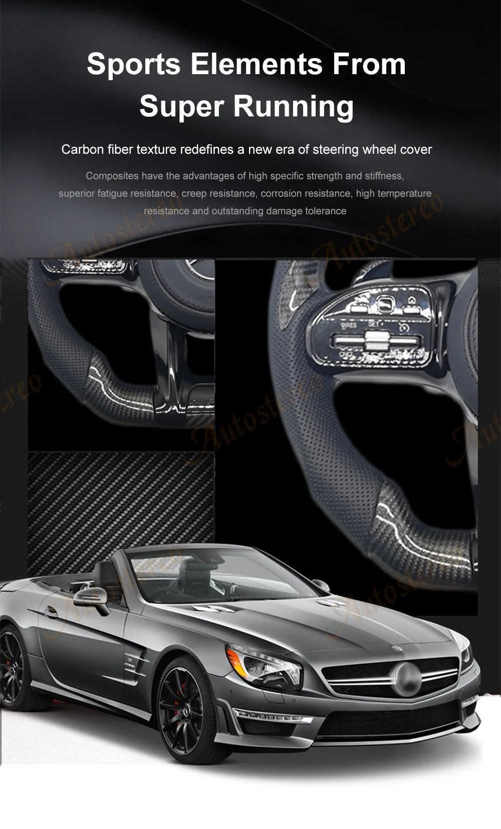 Автомобильный руль в сборе для Mercedes Benz G Class C43 A45 CLS400 S65 G63 GLS450 GLC300 ML