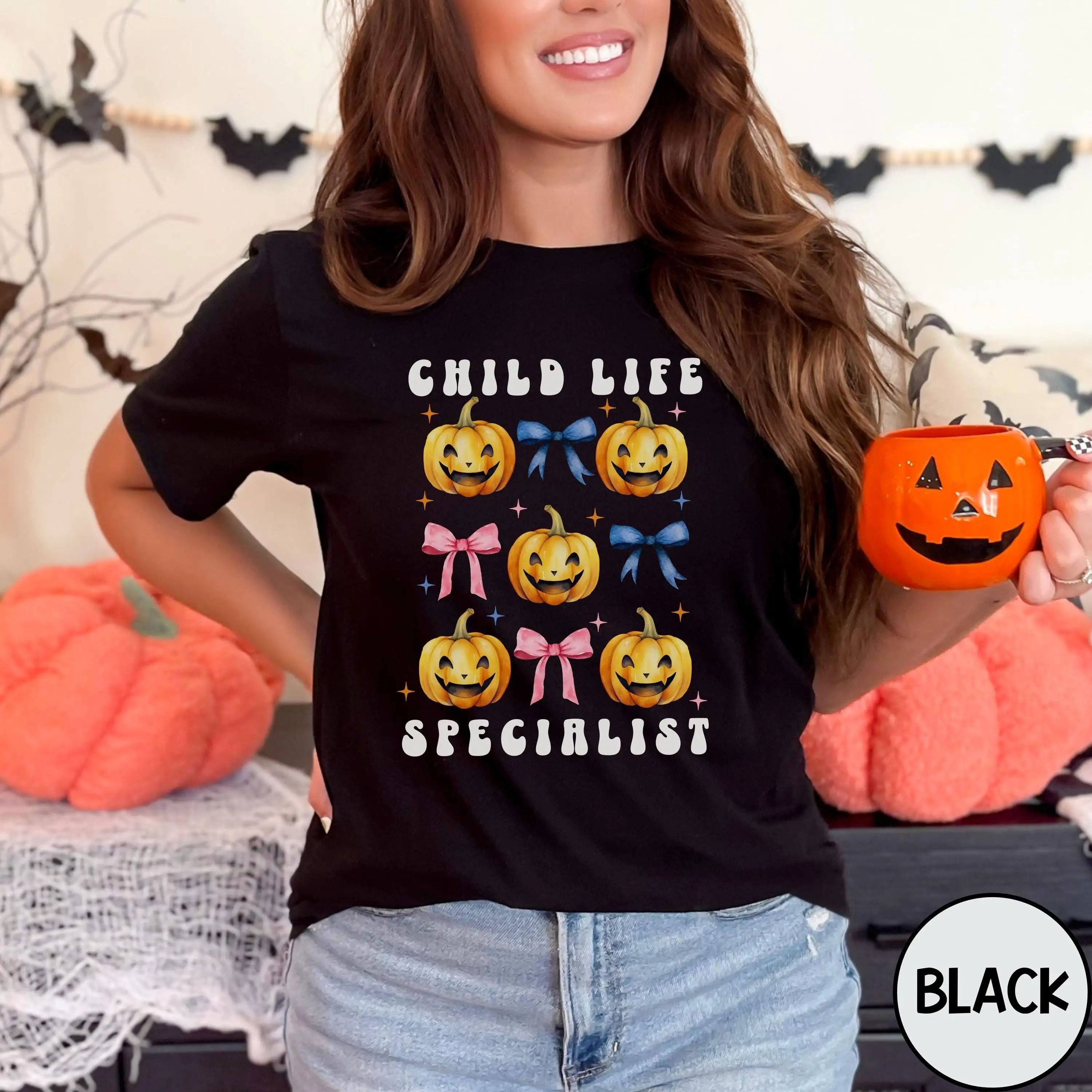 Хэллоуин Детская жизнь Специалистская футболка Cls Play Therapy Развитие Appreciation Healthcare S