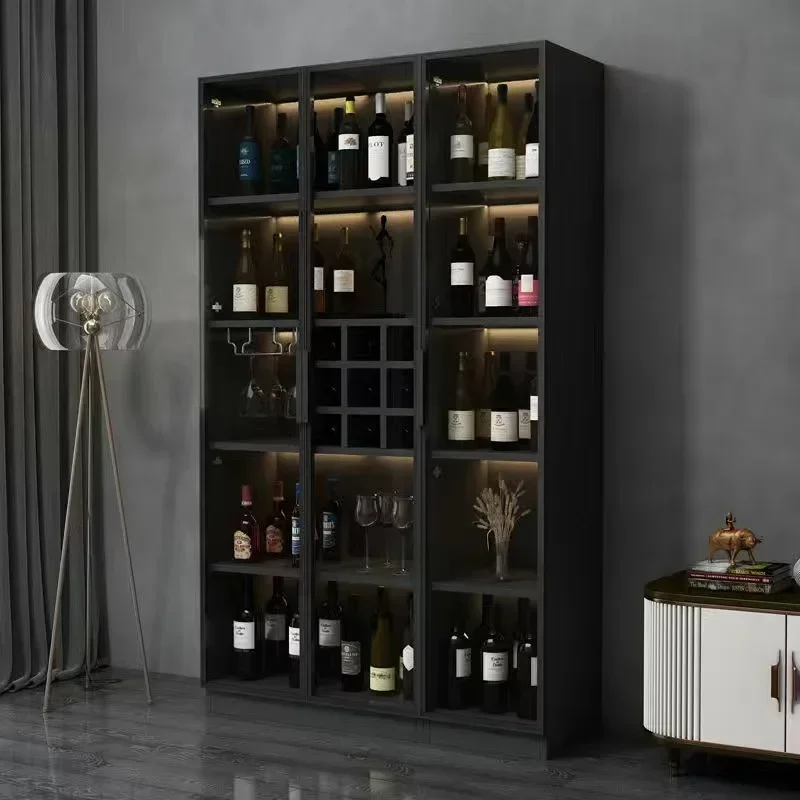 Винные шкафы для хранения ликера современные стеклянные простые Угловые винные
