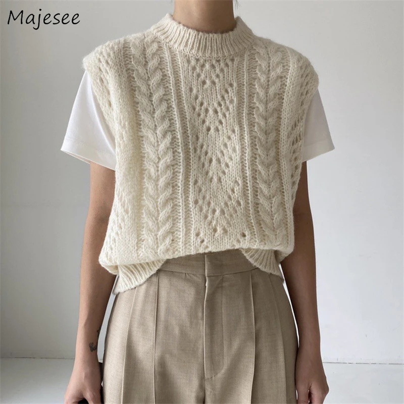 

5 Colors Sweater Vest Women Vintage Ins Preppy Teens Fashion Autumn New Sweater Soft Casual All-match Tender Knitted Mujer Young