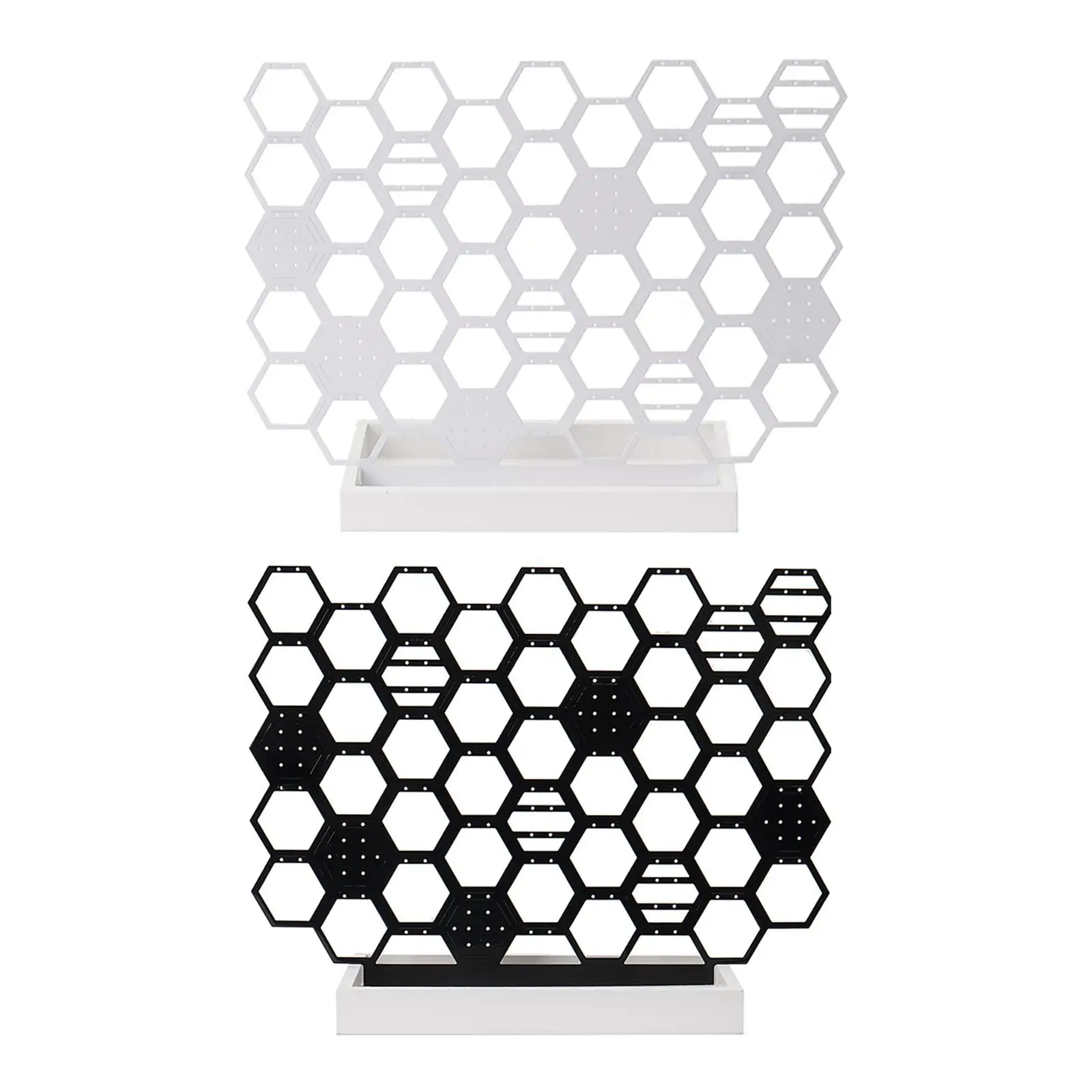 Earring Display Stand Honeycomb Shaped with Base Metal Towers for Selling Shows Teens