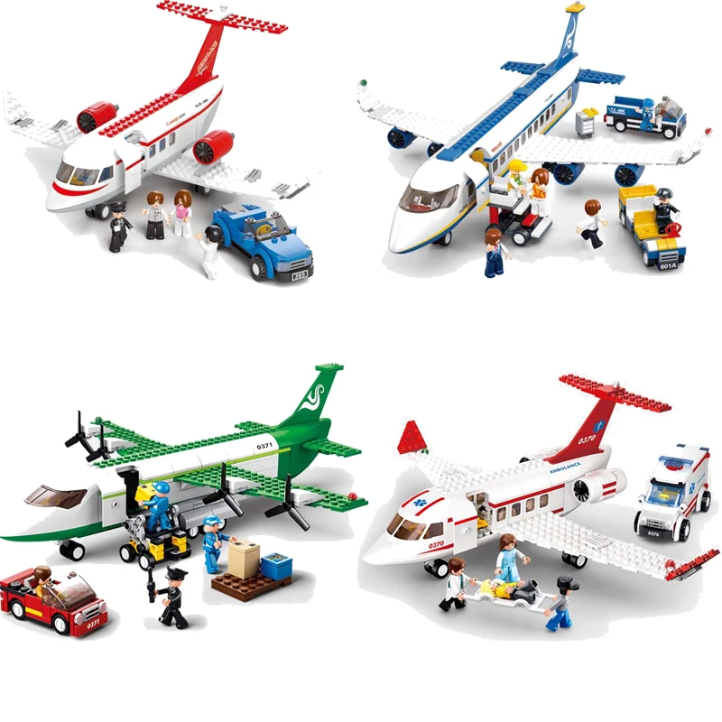 

SLuban Air Force Series Aircraft Repair Station Model Building Block 7Minifigures Toy Children's Toy for Kids Birthday Gifts