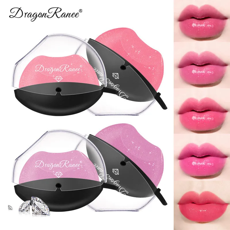 

Lip-shaped Lipstick Temperature Change Moisturizing Lazy Lip Gloss Waterproof Non-stick Cup Pearly Sparkle Lip Makeup Cosmetic