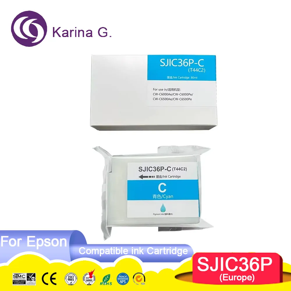 SJIC36 SJIC36P T44C1 T44C2 T44C3 T44C4 C13T44C140 Совместимые картриджи для принтера цветных этикеток