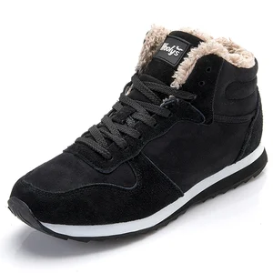 Sneakers Men 2022 Winter Shoes For Men Winter Sneakers Sports Black Blue Fur Zapatillas Hombre Free  in India
