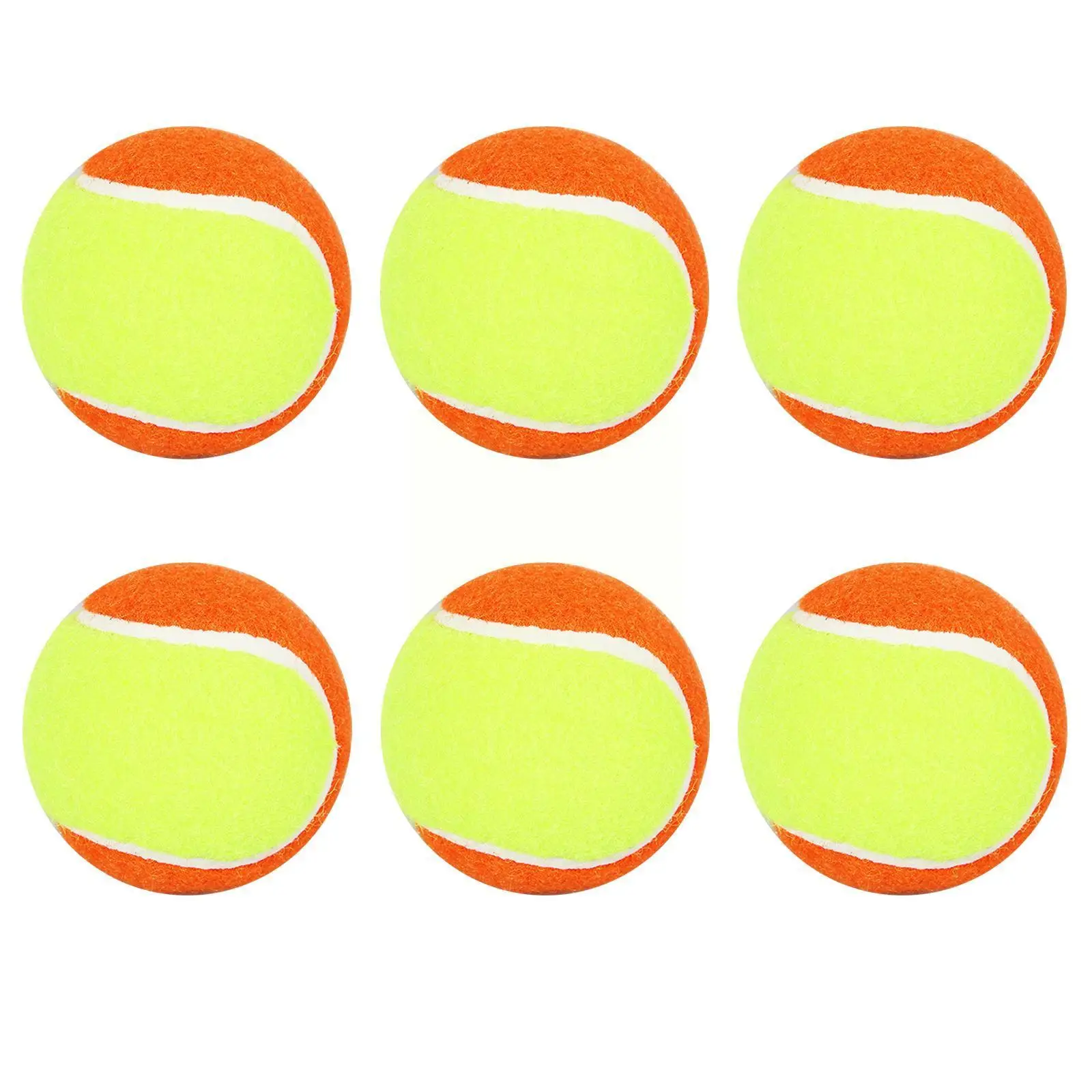 6CM Kids Soft Training Beach Tennis Ball Rubber Material Tennis Color Balls Outdoor Sports Toy Orange Yellow V8Q5