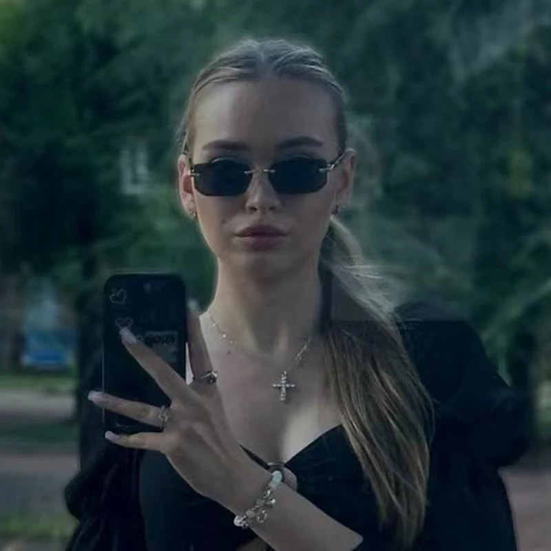 Солнцезащитные очки без оправы для женщин и мужчин солнцезащитные вождения на