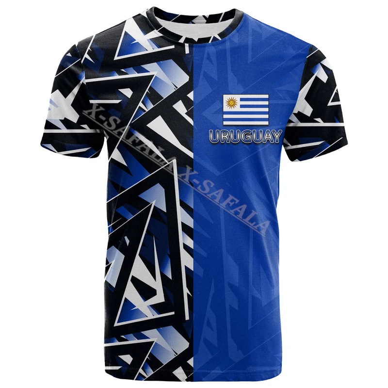 

Uruguay National Emblem Country Flag 3D Print Mens T-Shirt Tops Tee Short Sleeve Casual Milk Fiber Breathable Tracksuits