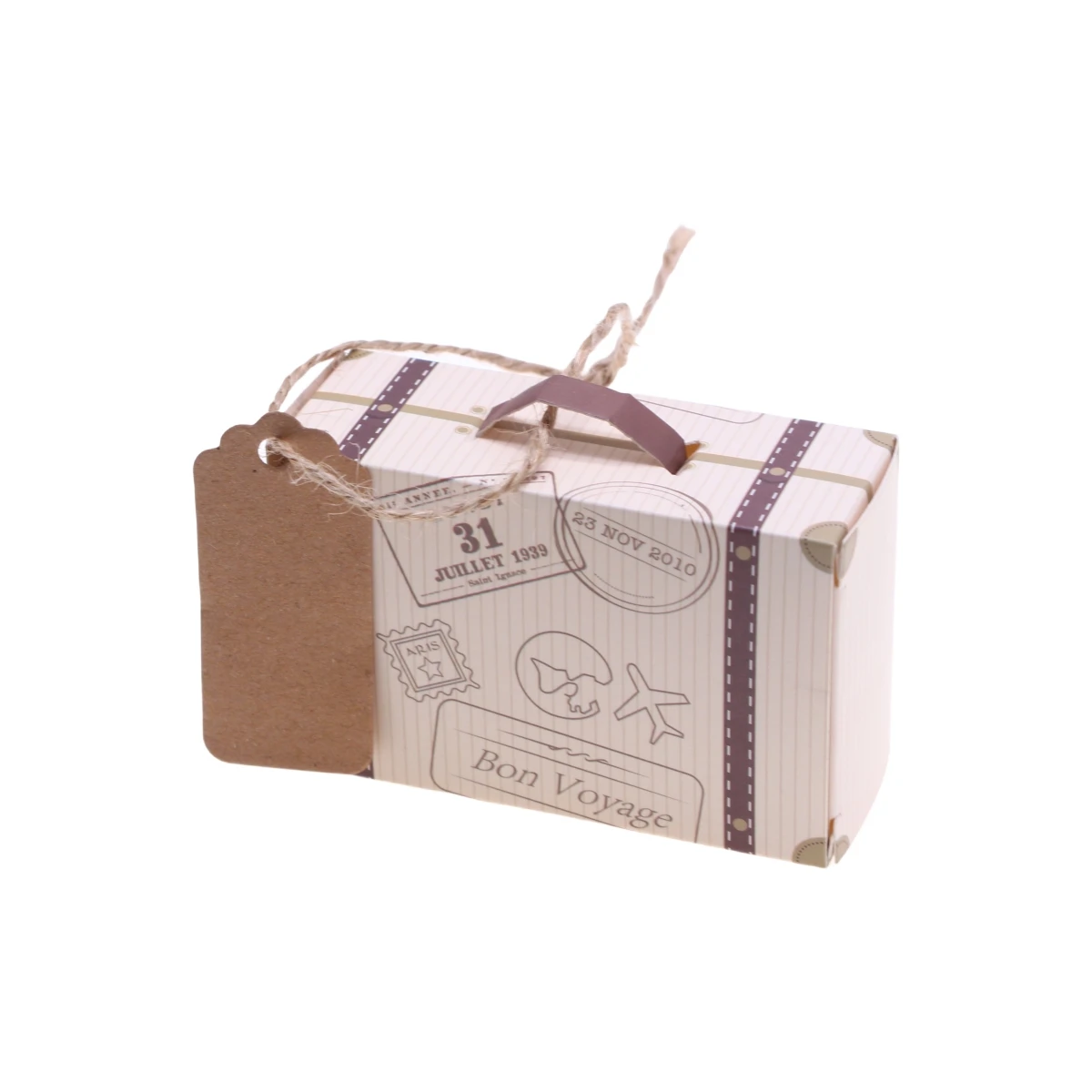 

Мини-коробки для чемоданов, 10 шт., винтажная крафт-бумага