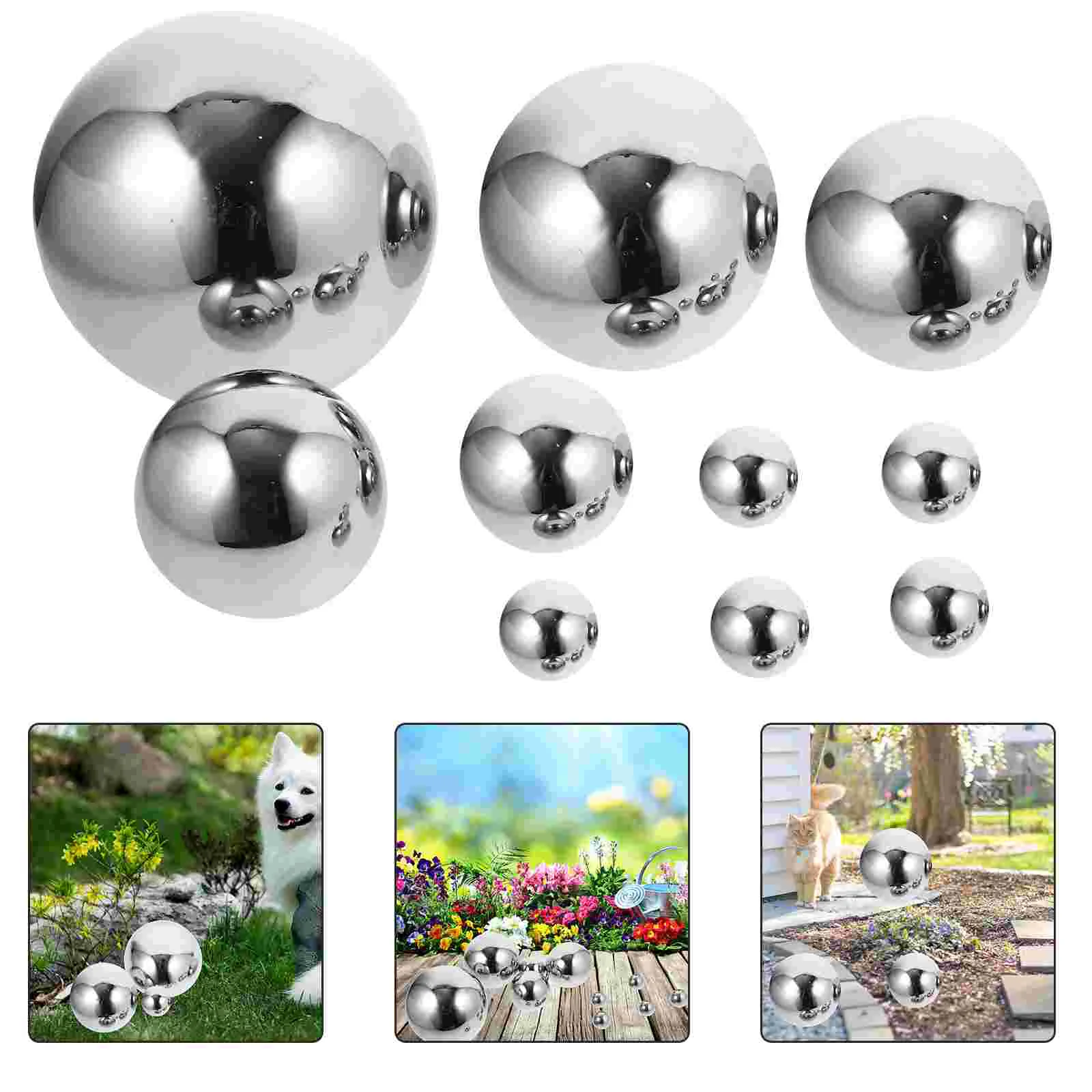 

10pcs Reflective Garden Sphere Floating Pond Gazing Ball Ornament Decoration