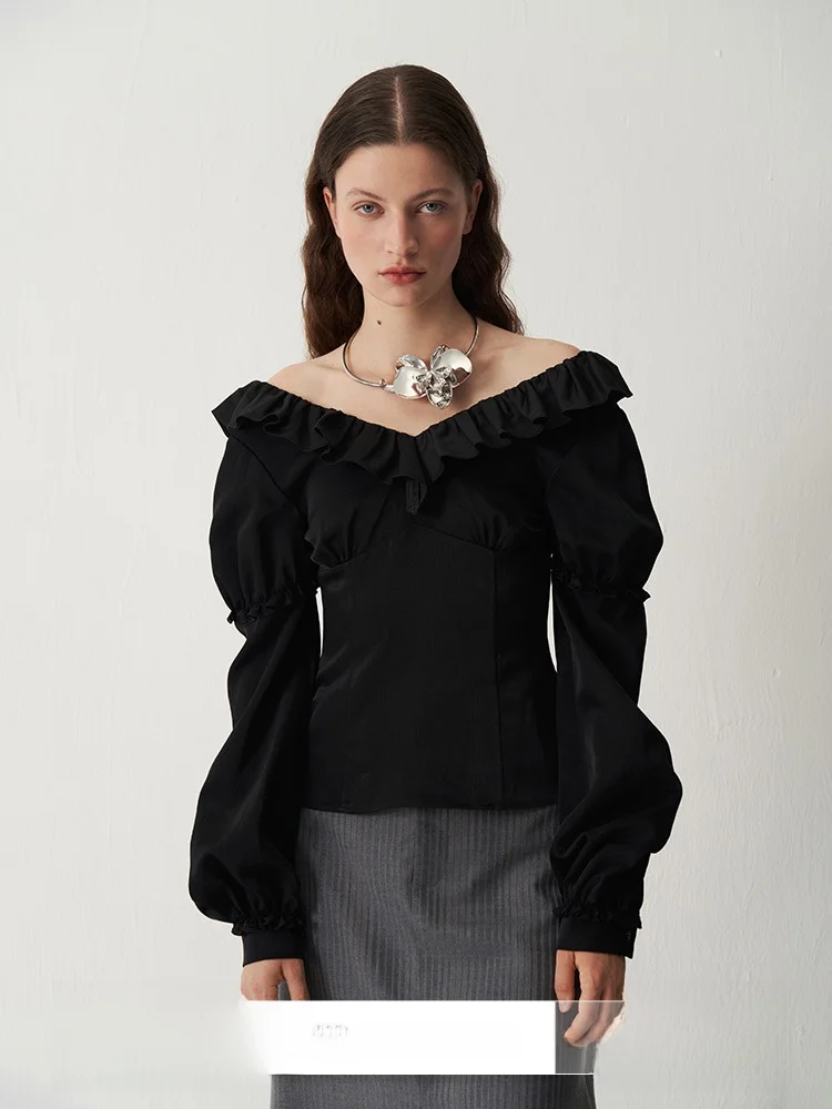 Атласные легкие рябь Some Sometimes плиссированные рубашки с v-образным вырезом и