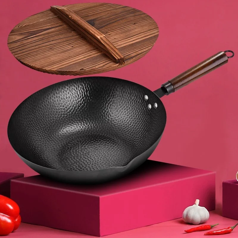 

Фотообои с деревянной ручкой и крышкой, используются для электрических, индукционных, газовых плит, кухонной посуды 32 см