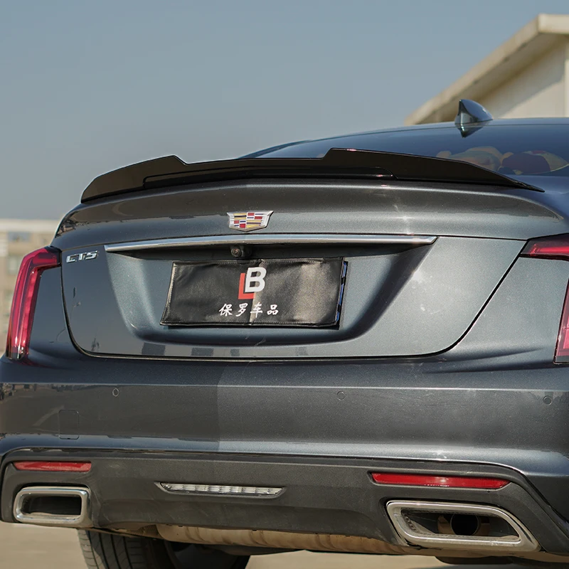 

For Cadillac CT5 high quality ABS Plastic Unpainted Color Rear Spoiler Wing Trunk Lid Cover Car Styling