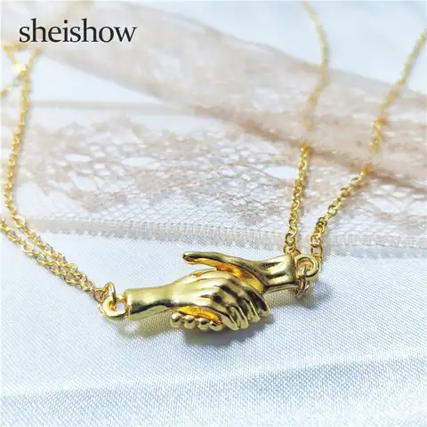 Модное магнитное ожерелье Sheishow для встряхивания руки с подвеской из сплава ожерелье для пары для женщин и мужчин Модная цепочка для подруги...