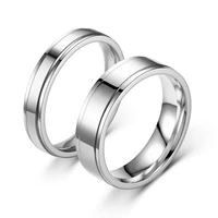classic simple shiny titanium steel couple rings wedding engagement rings stainless steel mens and womens rings jewelry gifts