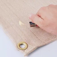 camping fireproof cloth flame retardant insulation mat blanket glass coated heat insulation pad outdoors picnic barbecue