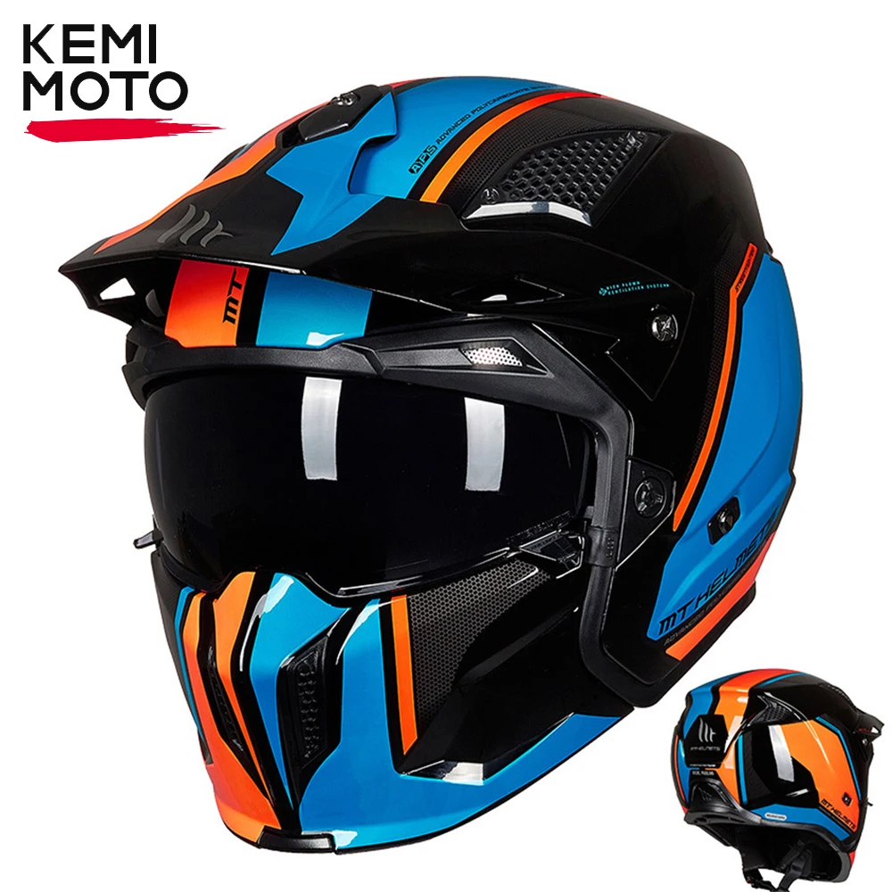 Motorcycle Helmet Open Full Face Modular Detachable Mask Moto Helmet ECE Certification Motocross Racing Helmets Street Fashion