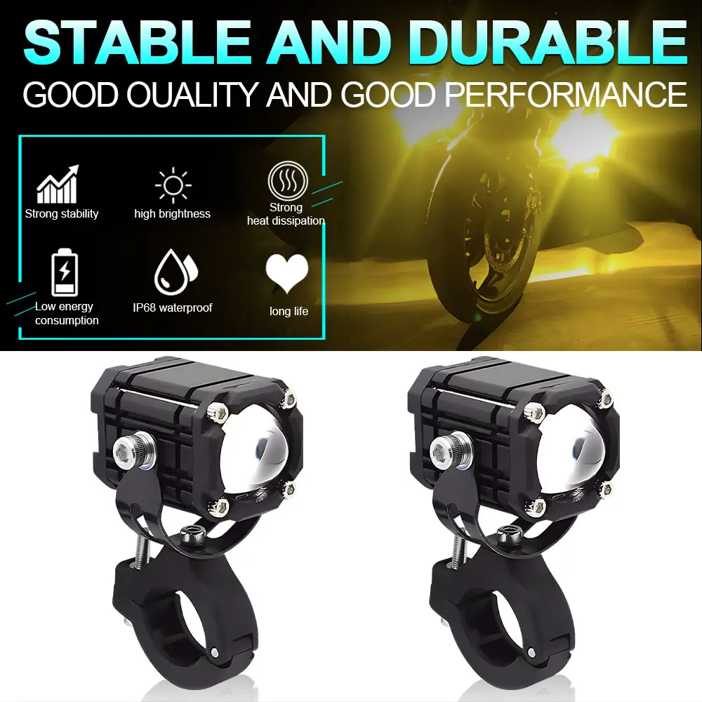 Универсальные Противотуманные фары для мотоциклов светодиодная Дополнительная - Цена: 2123