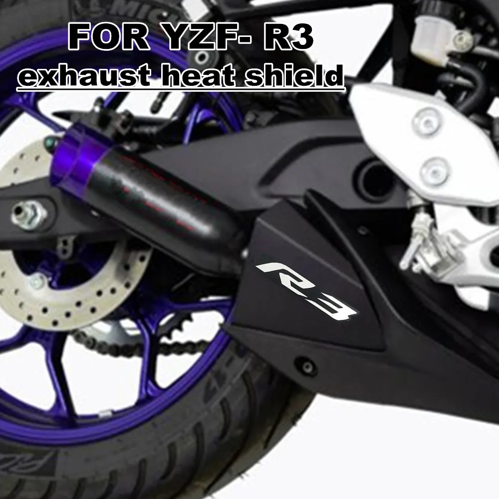 

Motorcycle exhaust mid-section protective cover heat shield For Yamaha YZF-R3 YZF R3 YZF-r3 2015-2022