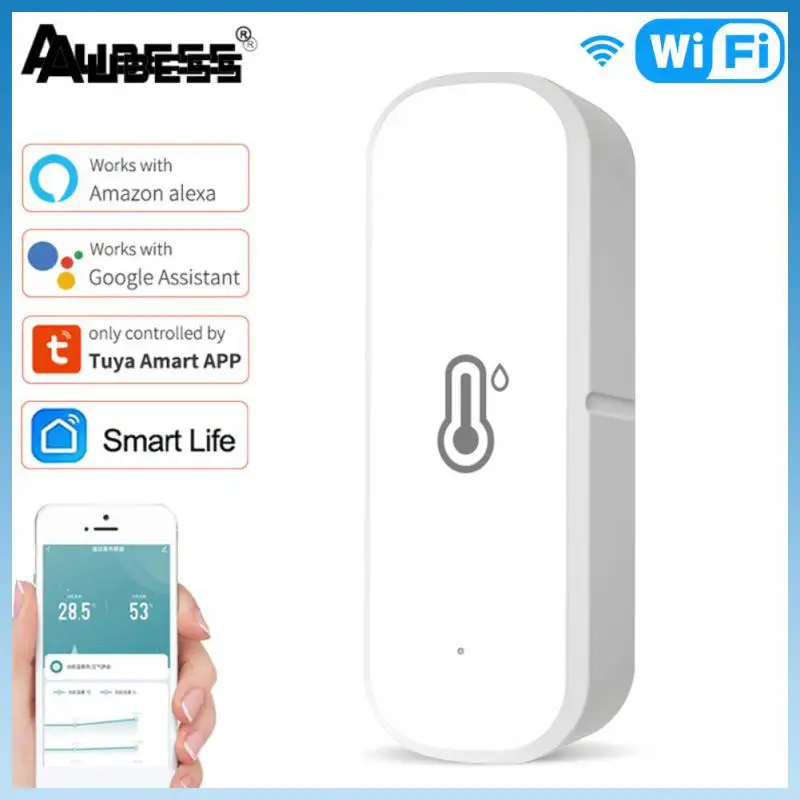 

Термометр с голосовым управлением, многофункциональный комнатный гигрометр с дистанционным управлением через приложение, датчик температ...