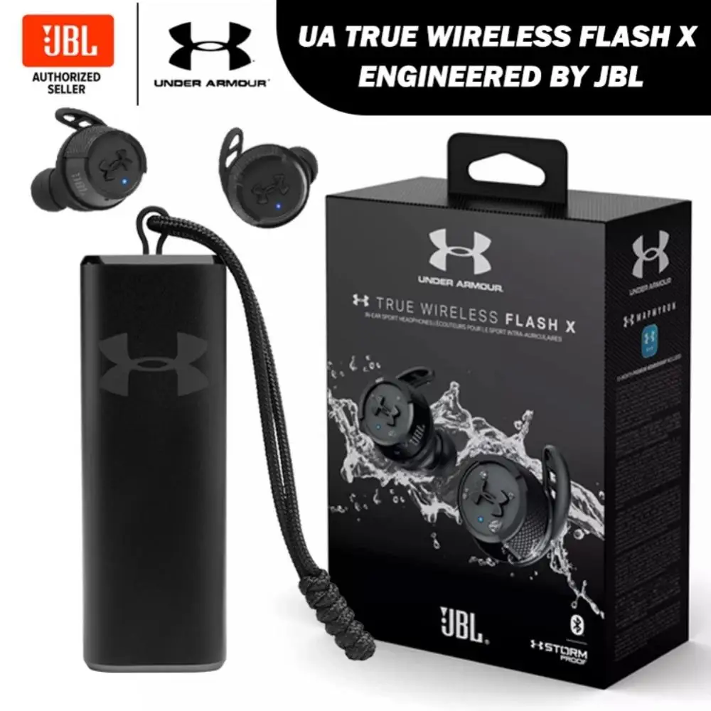 

JBL Under Armour Project Rock True Wireless Flash Earbuds Headphones Waterproof IPX7 Sport Bluetooth Headset With Microphone