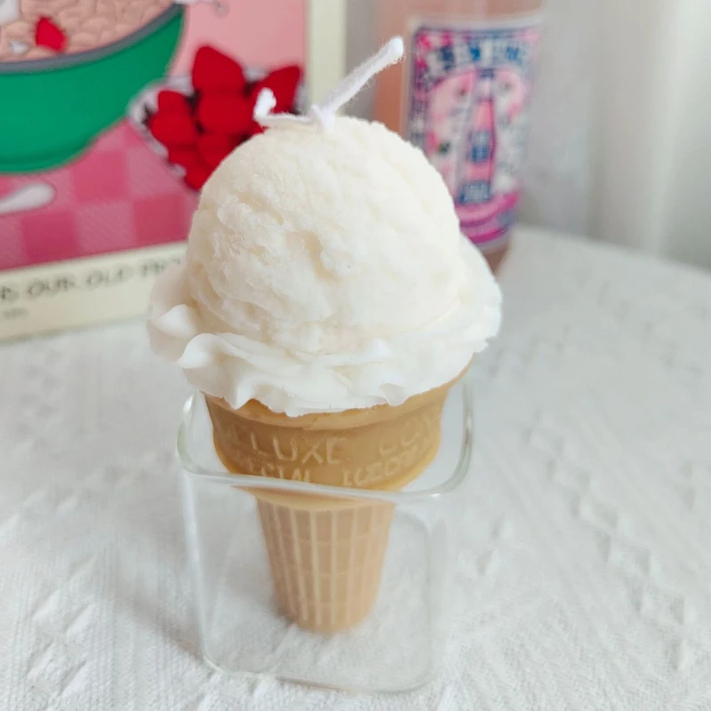 Креативная летняя Ароматизированная свеча в виде конуса для мороженого