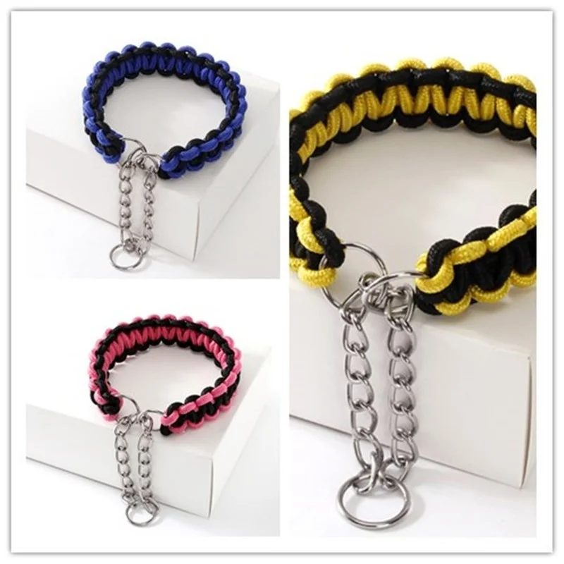 

New High Quality Upgraded Color Collar Large Dog German Shepherd Walk The Dog P Chain Adjustable Pet For Medium and large Dogs