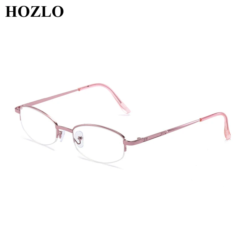 

Women Metal Semi Rim Reading Glasses High Definition Presbyopic Spectacles Female Longsighted Eyeglasses Magnifier +1.0~+4.0