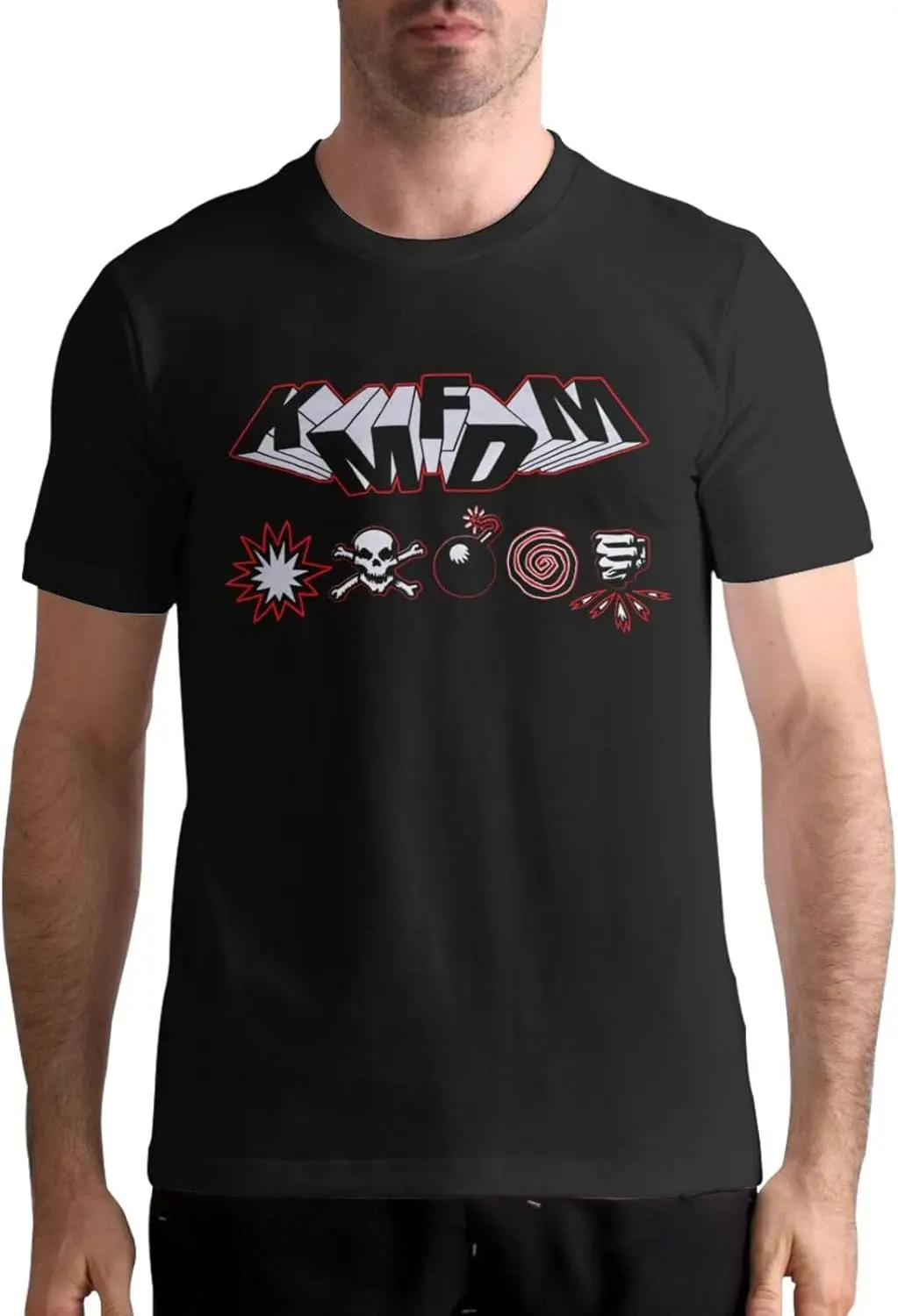 Футболка мужская с коротким рукавом Повседневный хлопковый топ круглым вырезом