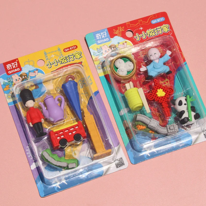 1 карта маленький ластик путешественника Набор для трехмерной разборки